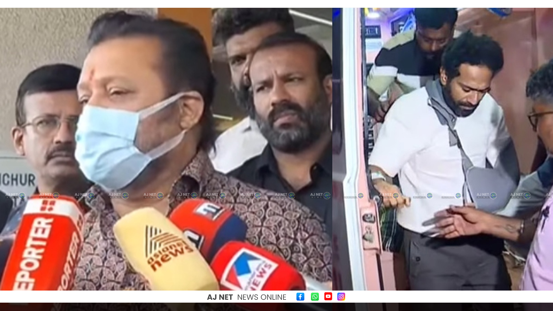 ഷൈന്‍ ടോം ചാക്കോയെ ആശുപത്രിയിലെത്തി കണ്ട് സുരേഷ് ഗോപി; ഷൈനിന്റെ പരുക്ക് ഗുരുതരമല്ലെന്ന് കേന്ദ്രമന്ത്രി