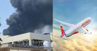 അഹമ്മദാബാദ് വിമാനത്താവളത്തിന് സമീപം എയർ ഇന്ത്യ യാത്രാവിമാനം തകർന്നുവീണു; വിമാനത്തിൽ 242 യാത്രക്കാർ