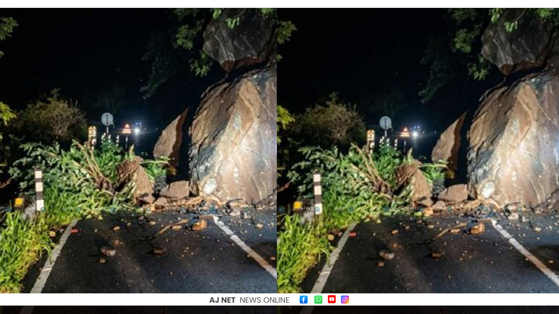 വാല്‍പ്പാറയില്‍ ശക്തമായ മഴ; റോഡിലേക്ക് പാറ വീണു; പൊള്ളാച്ചി–മലക്കപ്പാറ റൂട്ടില്‍ ഗതാഗത തടസം